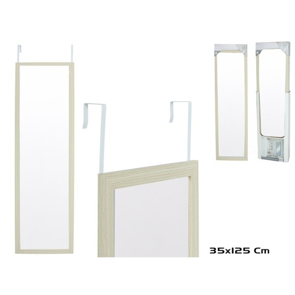 ESPEJO PUERTA C/COLGADOR NEWLINE 30X120CM BLANCO