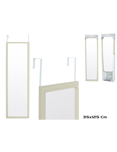 ESPEJO PUERTA C/COLGADOR NEWLINE 30X120CM BLANCO