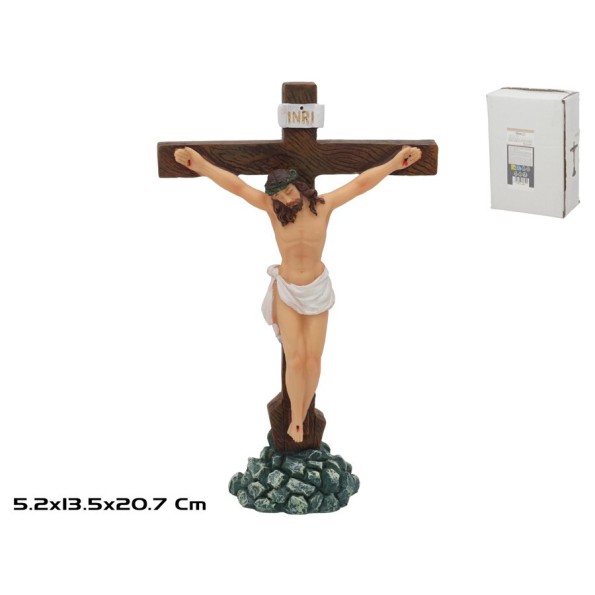 JESUS CRUCIFICADO RESINA 13.5X5.2X20.7CM