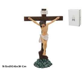 JESUS CRUCIFICADO RESINA 20.6X9.5X31CM