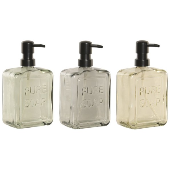 DOSIFICADOR CRISTAL ABS 10X6,5X18 400ML 3 SURT.