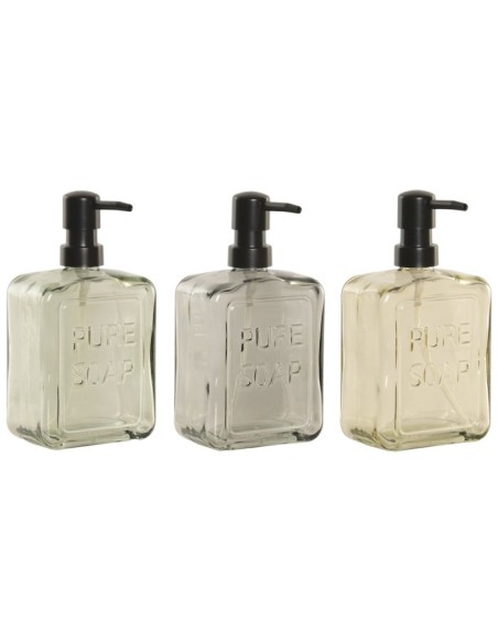 DOSIFICADOR CRISTAL ABS 10X6,5X18 400ML 3 SURT.