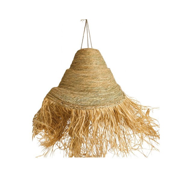 LAMPARA TECHO SEAGRASS 50X50X80 NATURAL MARRON