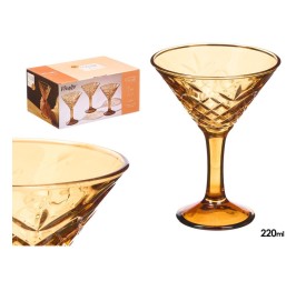COPA TROQUELADA MARTINI 220ML AMBAR