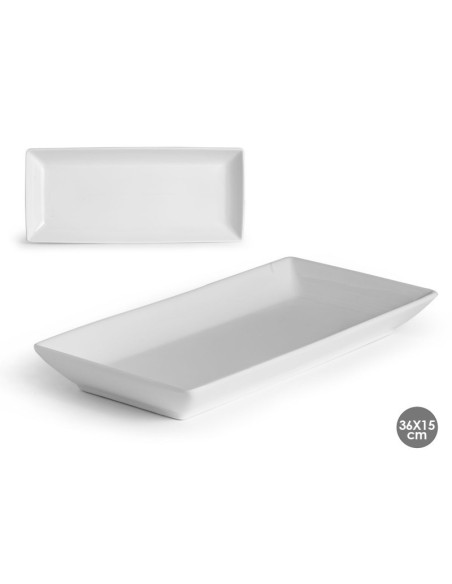 BANDEJA RECTANGULAR PORCELANA HONDO 36CM