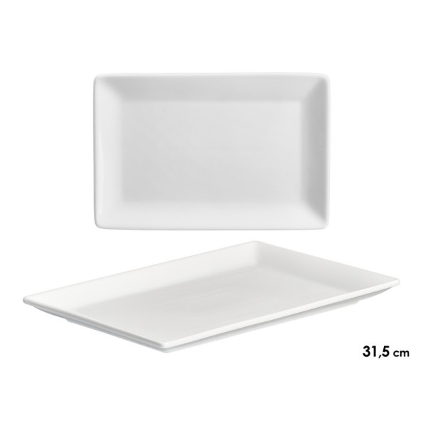 BANDEJA PORCELANA RECTANGULAR 31CM