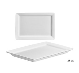 BANDEJA PORCELANA RECTANGULAR ANCHA 34CM
