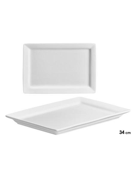 BANDEJA PORCELANA RECTANGULAR ANCHA 34CM