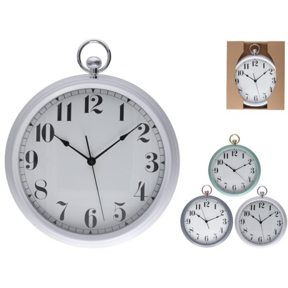 RELOJ PARED COLGANTE 3 SURTIDOS 33,4X6,7X39 CM