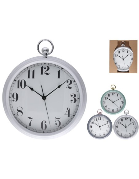 RELOJ PARED COLGANTE 3 SURTIDOS 33,4X6,7X39 CM