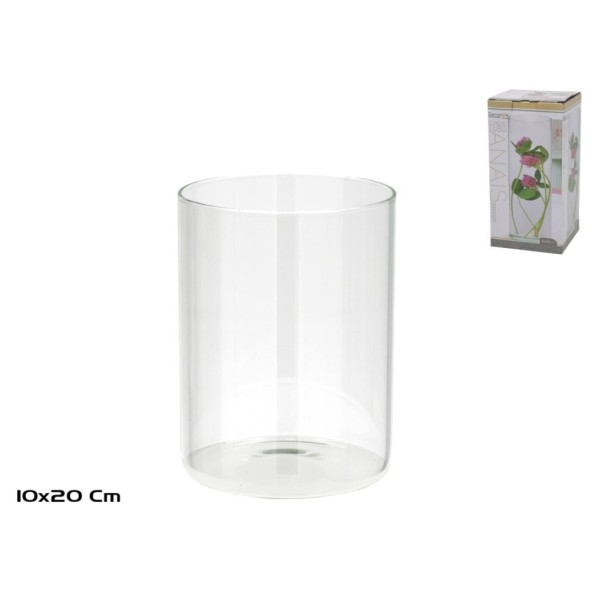 FLORERO TUBO CRISTAL ANAIS 10X20 CM