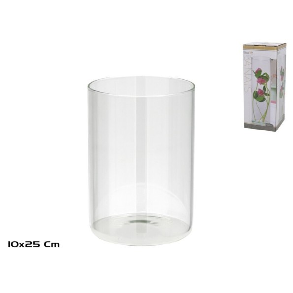 FLORERO TUBO CRISTAL ANAIS 10X25 CM