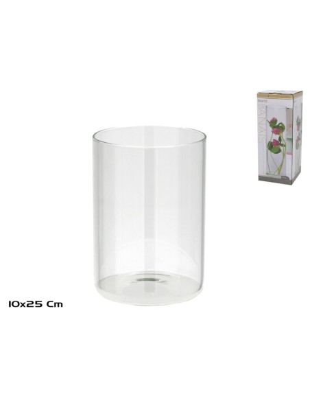 FLORERO TUBO CRISTAL ANAIS 10X25 CM
