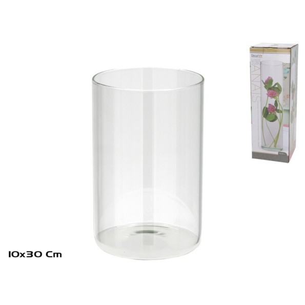 FLORERO TUBO CRISTAL ANAIS 10X45 CM