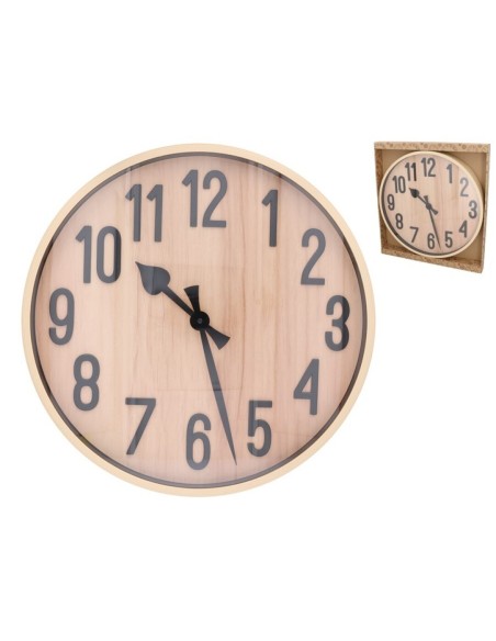 RELOJ DE PARED CEDRO  50 CM EFECTO MADERA