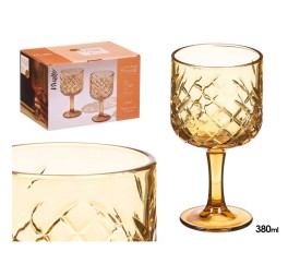 COPA TROQUELADA 380ML AMBAR