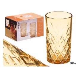 VASO TROQUELADO 380ML AMBAR