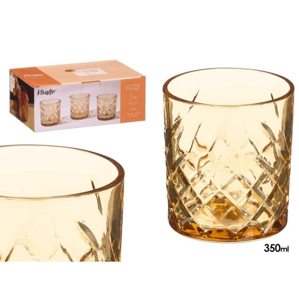 VASO TROQUELADO 350ML AMBAR