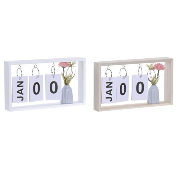 CALENDARIO MDF 24X4X14 JARRONCITO FLOR 2 SURT.