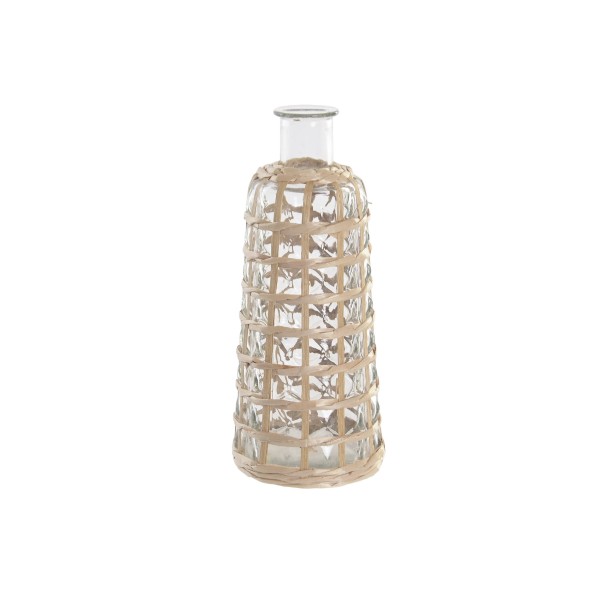 JARRON CRISTAL MIMBRE 13X13X30 NATURAL