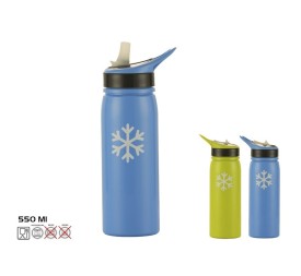 BOTELLA AISLANTE DEPORTE C/BOQUILLA SLIM 550ML 2 SURT