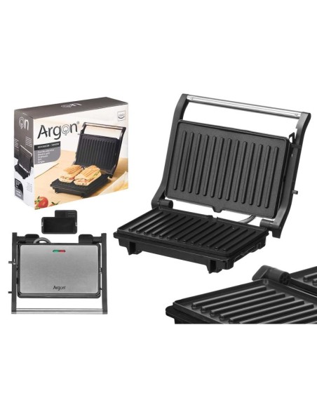 PARRILLA DOBLE PRESION MEDIA NEGRA 1000W
