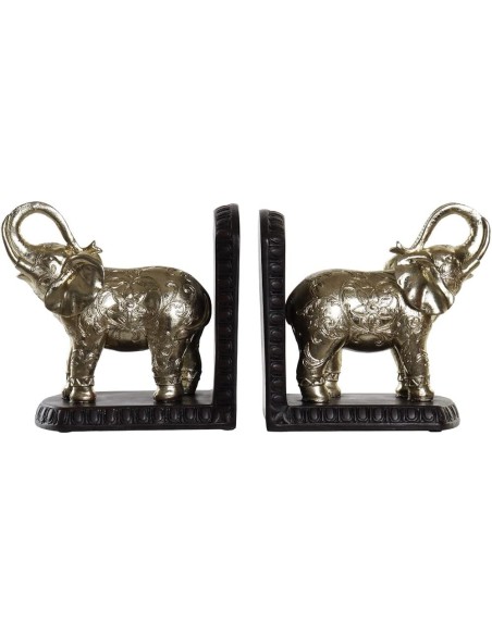 SUJETALIBROS SET 2 RESINA 35X10X17 ELEFANTES