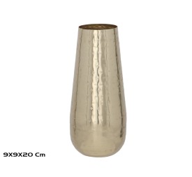JARRON DECORATIVO DORADO 9X9X20CM