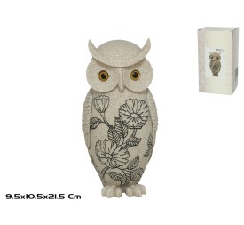 BUHO FLOR 10.5X9.5X21.5CM MARRON