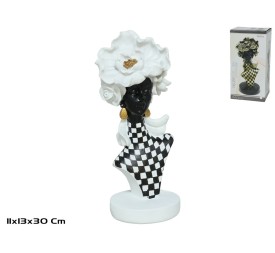 MUJER FLOR DIANINA 13X11X30CM BLANCO