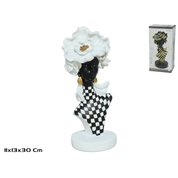 MUJER FLOR DIANINA 13X11X30CM BLANCO