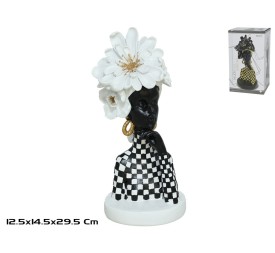 MUJER FLOR ISABELINA 14.5X12.5X29.5CM BLANCO