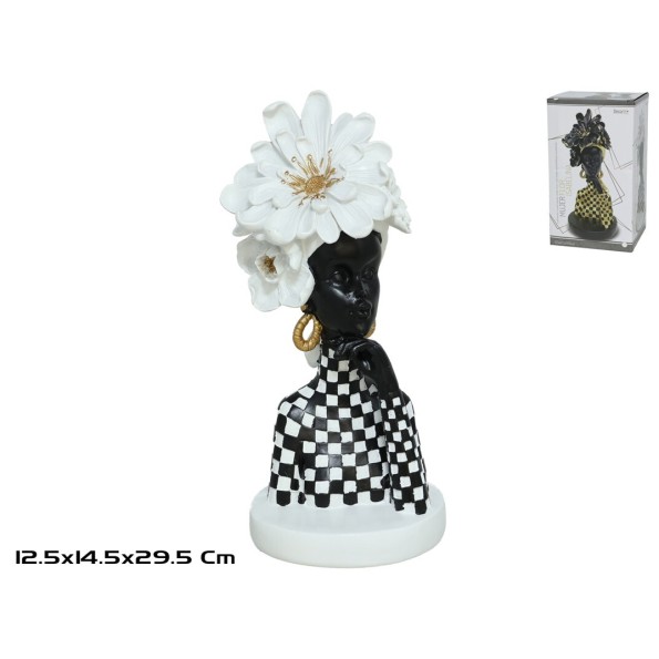 MUJER FLOR ISABELINA 14.5X12.5X29.5CM BLANCO