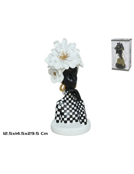 MUJER FLOR ISABELINA 14.5X12.5X29.5CM BLANCO
