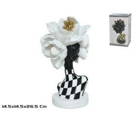 MUJER FLOR MARCINA 14.5X14.5X26.5CM BLANCO