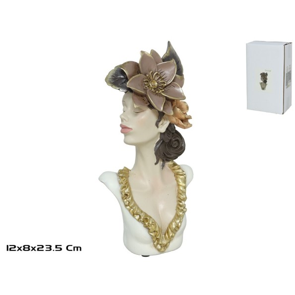 MUJER FLOR AISHURA 12X8X23.5CM