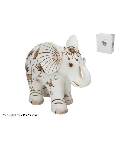 ELEFANTE FELIZ GOLDRIN 18.5X9.5X15.5CM