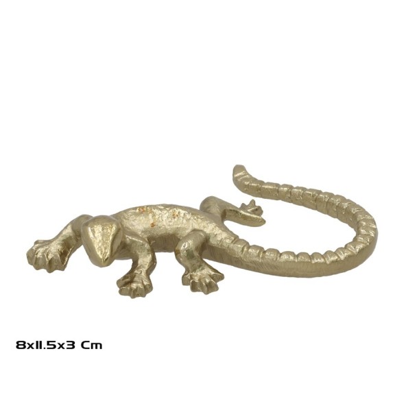FIGURA DECORATIVA 11,5X8X3CM DORADO LAGARTO