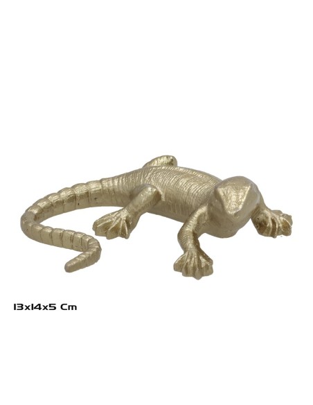 FIGURA DECORATIVA 14X13X5CM DORADO LAGARTO