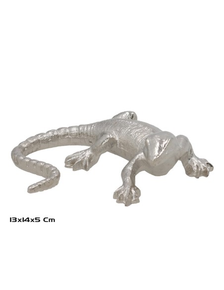 FIGURA DECORATIVA 14X13X5CM NIQUEL LAGARTO