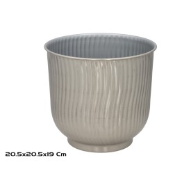 MACETERO 20,5X20,5X19 CM LORENA PLATEADO