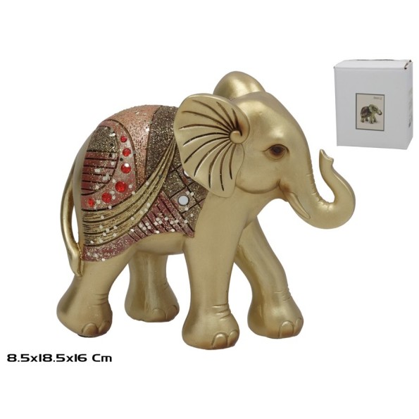 ELEFANTE RESINA DRAGA 18.5X8.5X16CM