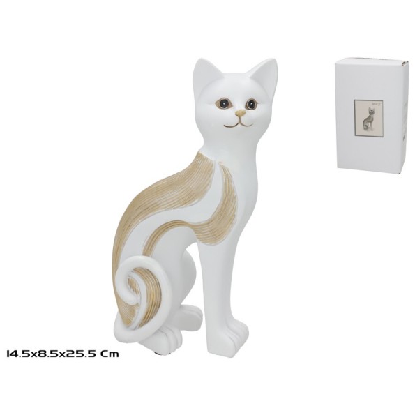 GATO RESINA NUBIA 14.5X8.5X25.5CM
