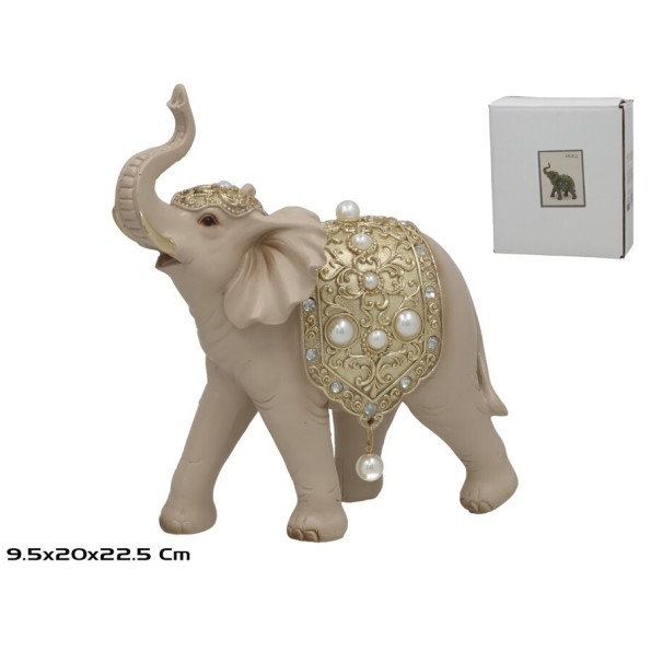 ELEFANTE RESINA NUBIA 20X9.5X22.5CM