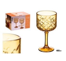 COPA TROQUELADA 480ML AMBAR