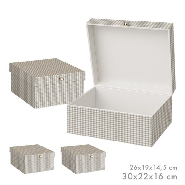 SET 2 CAJAS BASIC VICHY RAYAS SURT/2