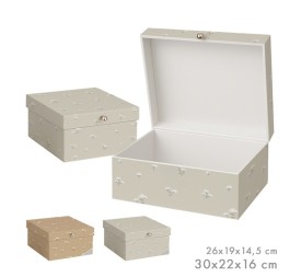 SET DE 2 CAJAS FLORES DE ALGODÓN SURT/2