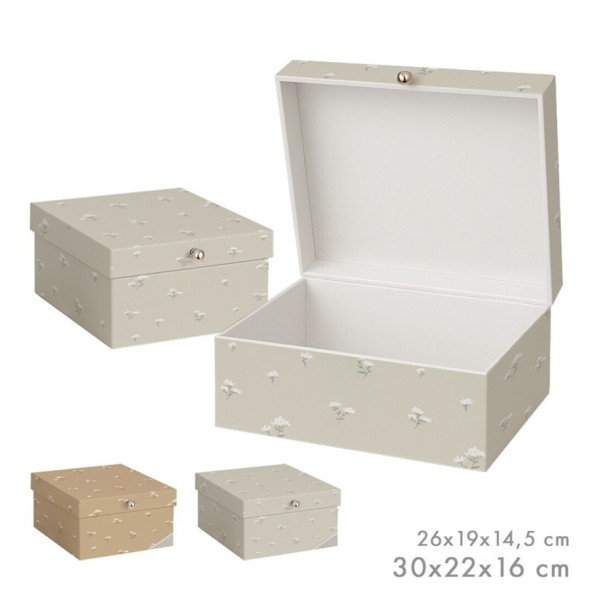 SET DE 2 CAJAS FLORES DE ALGODÓN SURT/2