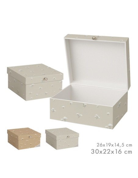 SET DE 2 CAJAS FLORES DE ALGODÓN SURT/2