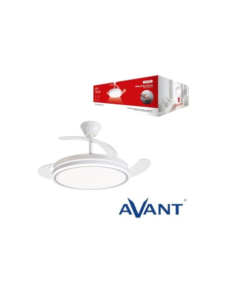 VENTILADOR AVANT DE TECHO 42` RETRACTIL-30W MOTOR Y 36WLED-CONTROL APP BLANCO